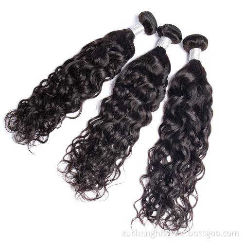 Hanfan Raw Indian Hair Directly From India Virgin Water Wave 100 Human Hair Weave Unprocessed Cuticle Aligned Hair